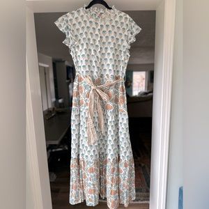 NWT Oliphant maxi print button up dress.  Size Large.